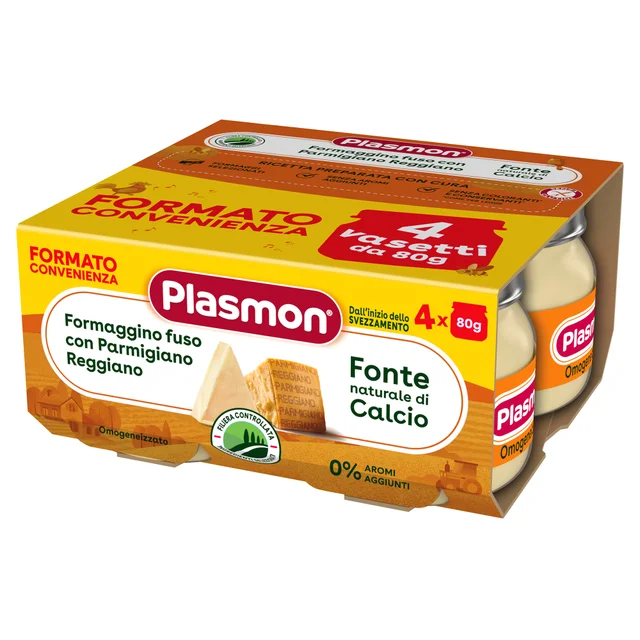Omogeneizzato Formaggino Fuso e Parmiggiano Reggiano 4x80g