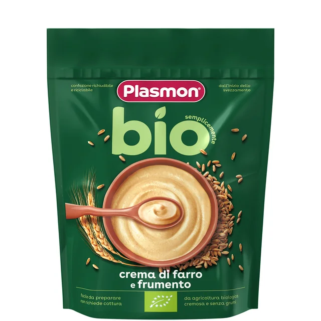 Crema di Cereali Biologica di Farro e Grano, 2 confezioni da 200g
